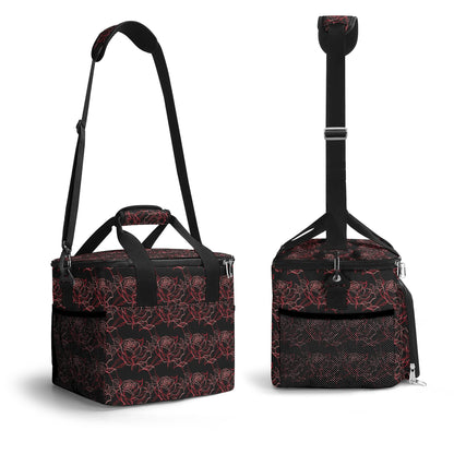 Red Light Rose Insulated Leakproof Cooler Bag Lunch Box