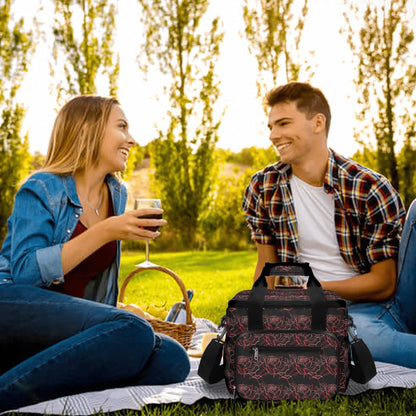 Red Light Rose Insulated Leakproof Cooler Bag Lunch Box