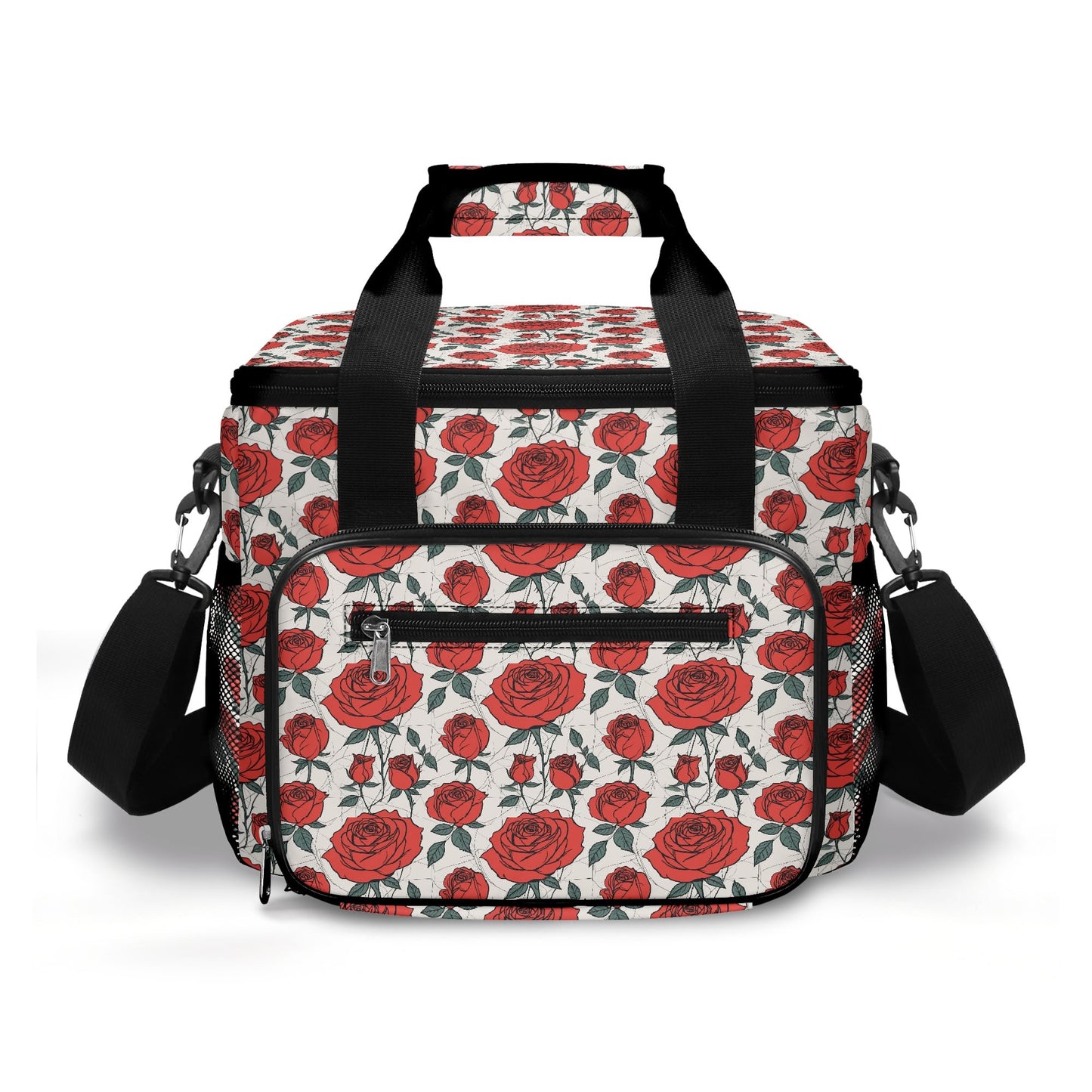 Red Roses Insulated Leakproof Cooler Bag Lunch Box