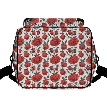 Red Roses Insulated Leakproof Cooler Bag Lunch Box