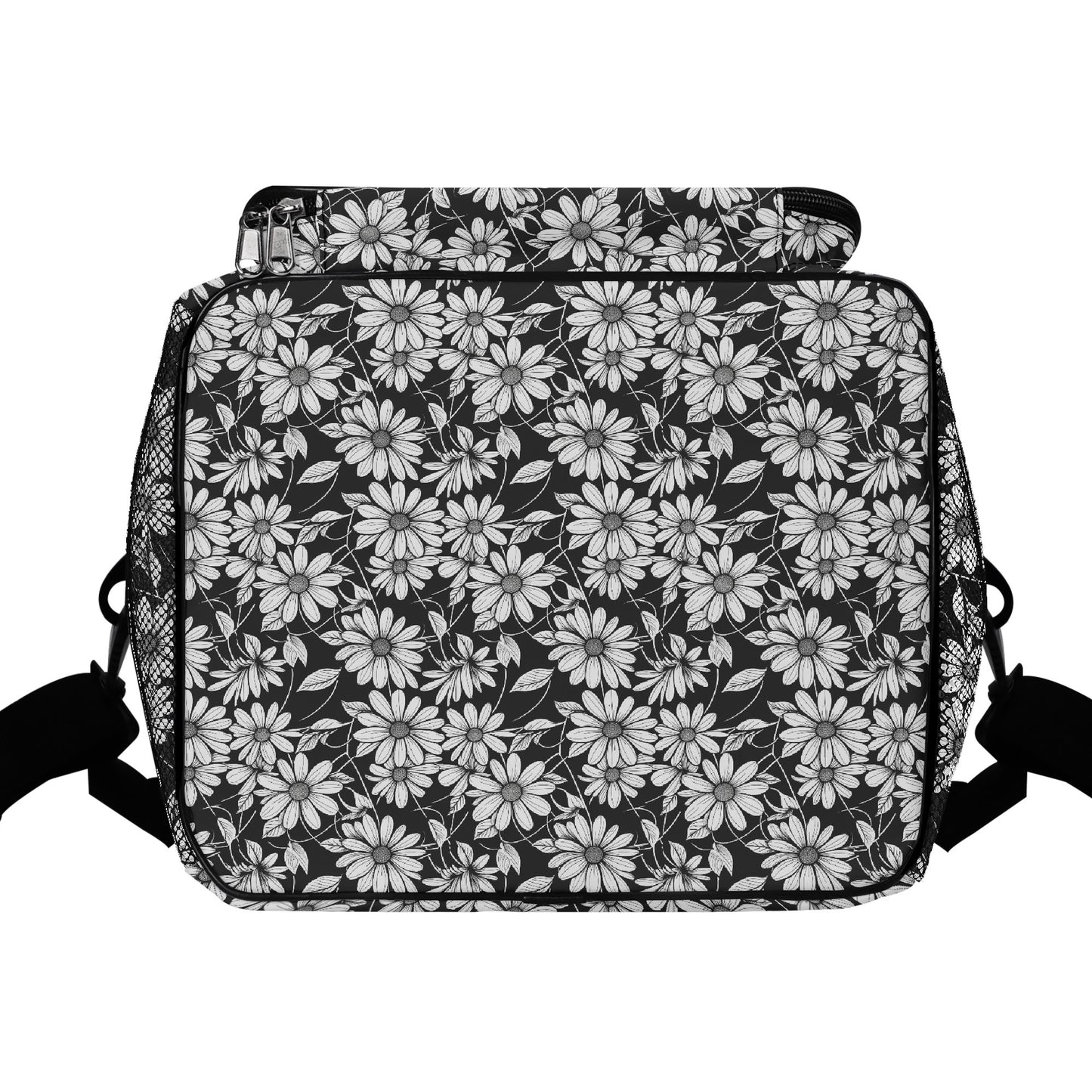 Black and White Daisys Insulated Leakproof Cooler Bag Lunch Box