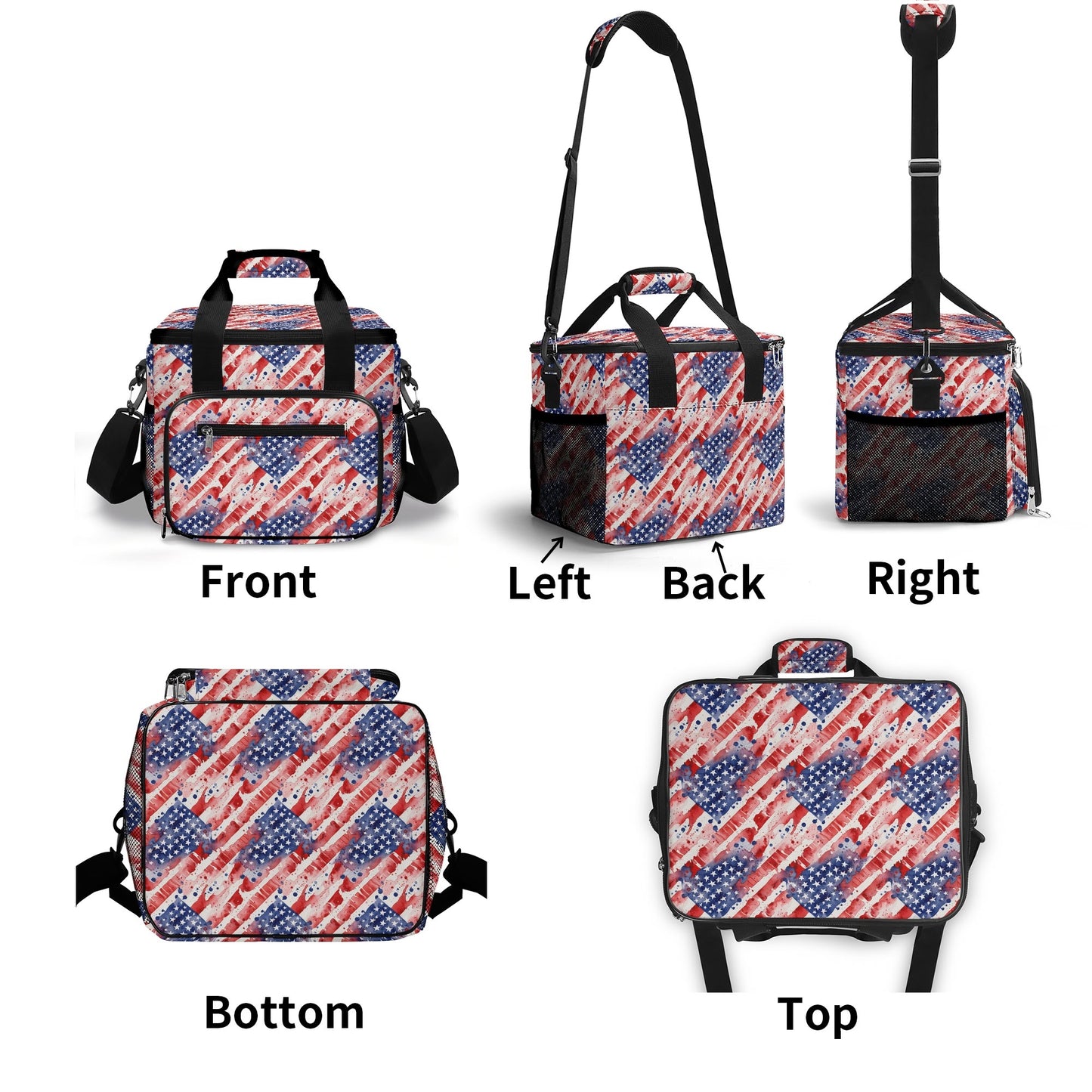 Watercolor Independence Insulated Leakproof Cooler Bag Lunch Box