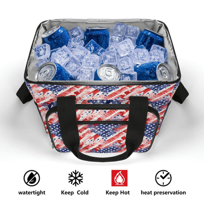 Watercolor Independence Insulated Leakproof Cooler Bag Lunch Box