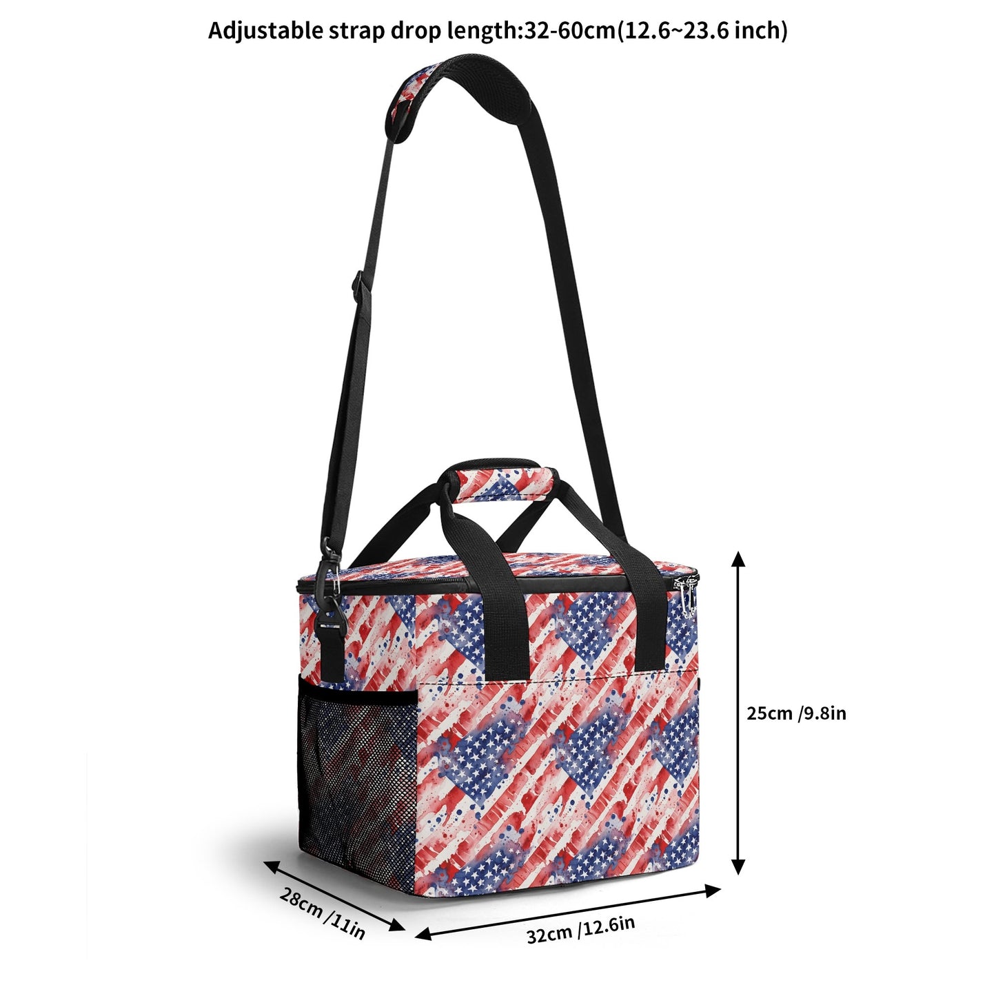 Watercolor Independence Insulated Leakproof Cooler Bag Lunch Box