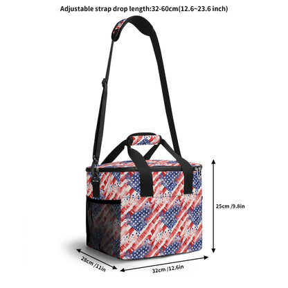 Watercolor Independence Insulated Leakproof Cooler Bag Lunch Box