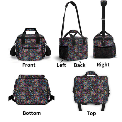 Colorful FIreworks Insulated Leakproof Cooler Bag Lunch Box