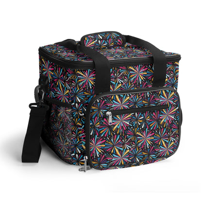 Colorful FIreworks Insulated Leakproof Cooler Bag Lunch Box