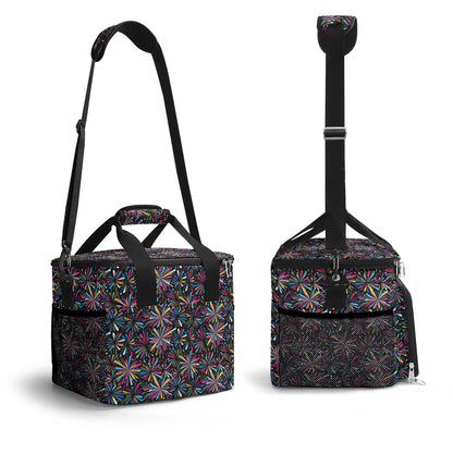 Colorful FIreworks Insulated Leakproof Cooler Bag Lunch Box