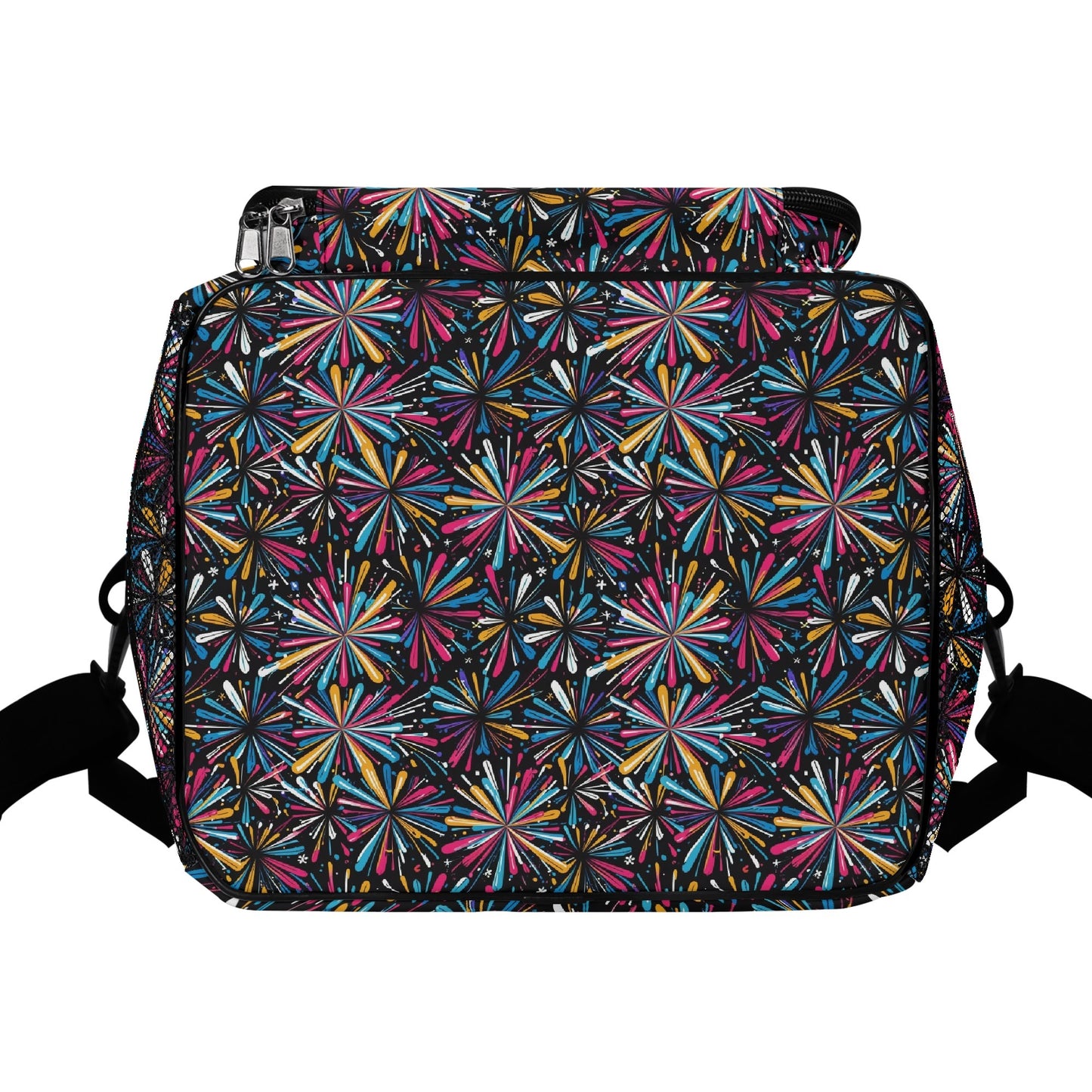 Colorful FIreworks Insulated Leakproof Cooler Bag Lunch Box