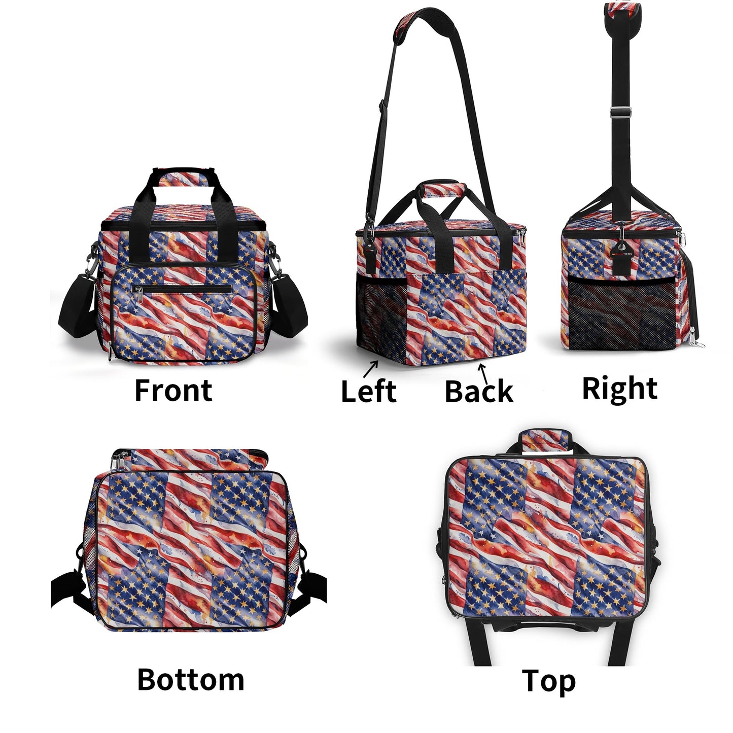 USA Proud Insulated Leakproof Cooler Bag Lunch Box