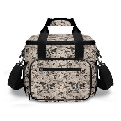 Abstract Jets Insulated Leakproof Cooler Bag Lunch Box