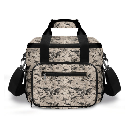 Abstract Jets Insulated Leakproof Cooler Bag Lunch Box