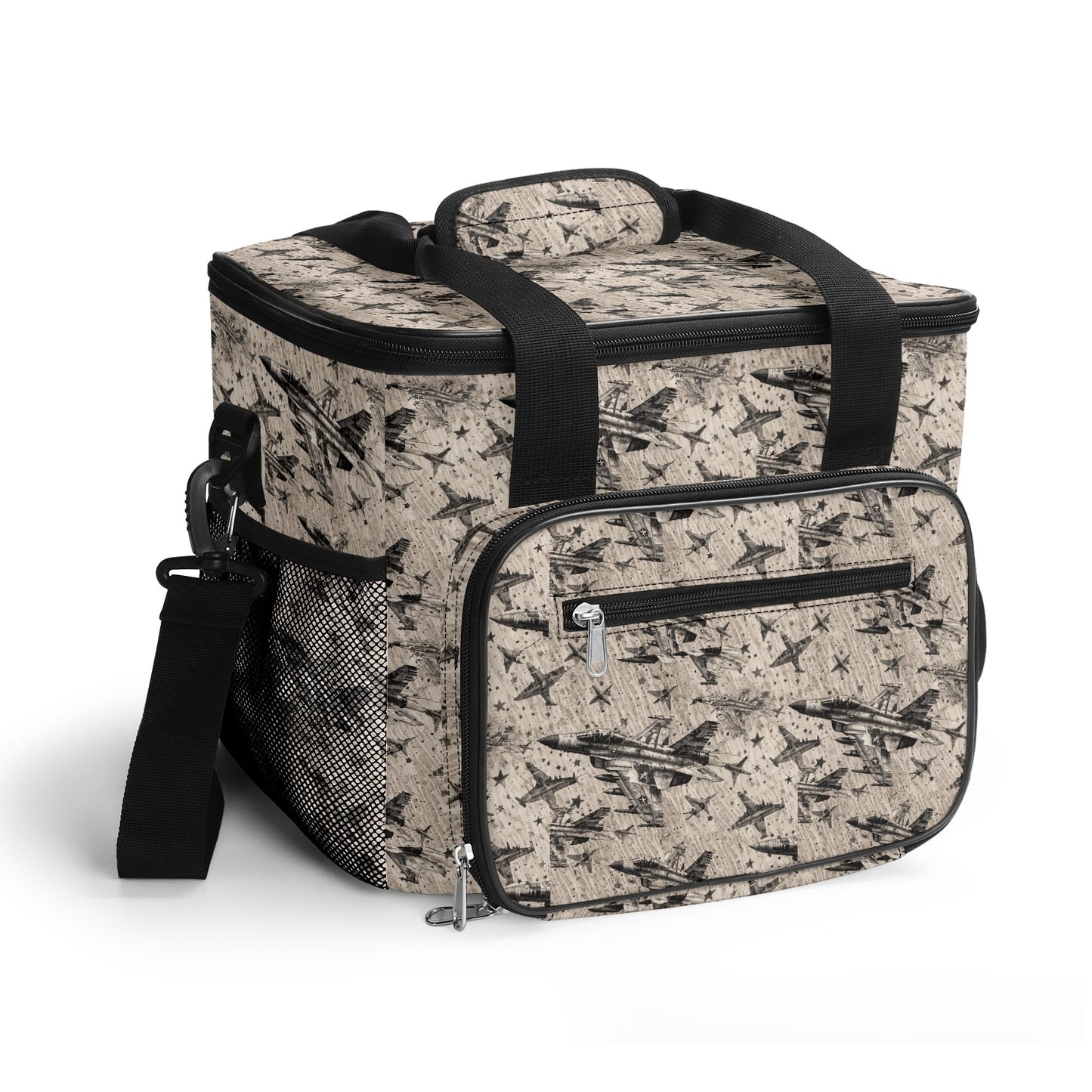 Abstract Jets Insulated Leakproof Cooler Bag Lunch Box