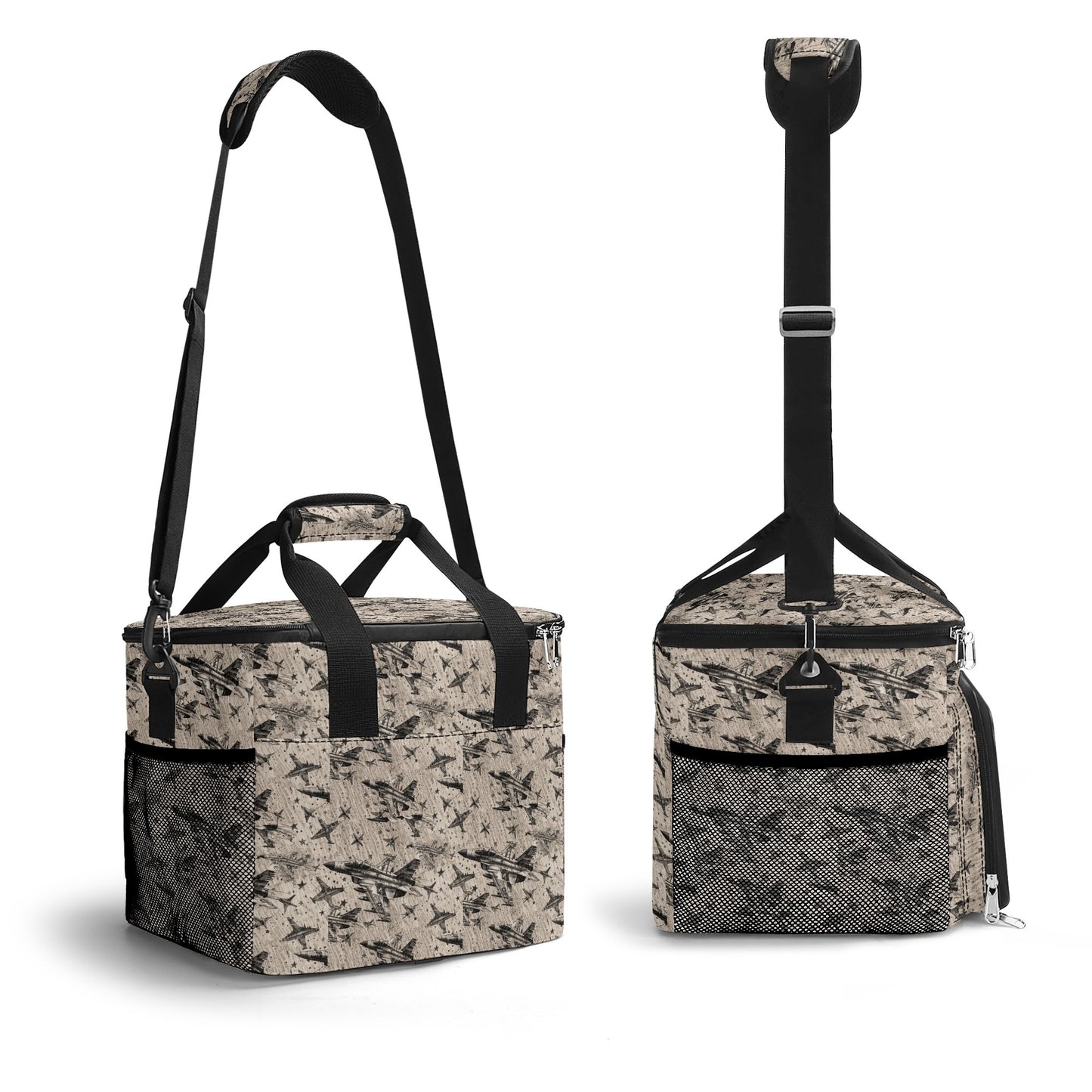 Abstract Jets Insulated Leakproof Cooler Bag Lunch Box