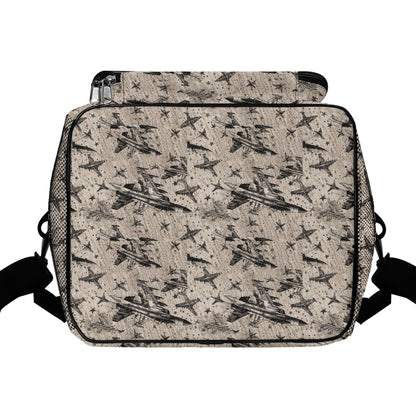 Abstract Jets Insulated Leakproof Cooler Bag Lunch Box