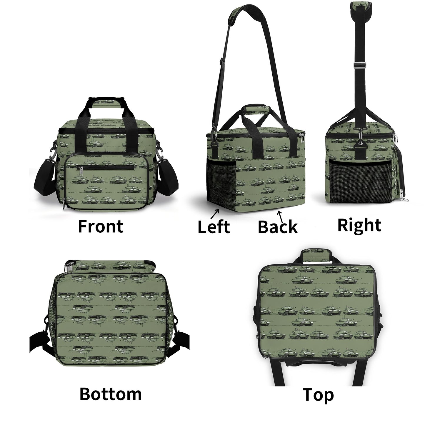 Green Tanks Insulated Leakproof Cooler Bag Lunch Box