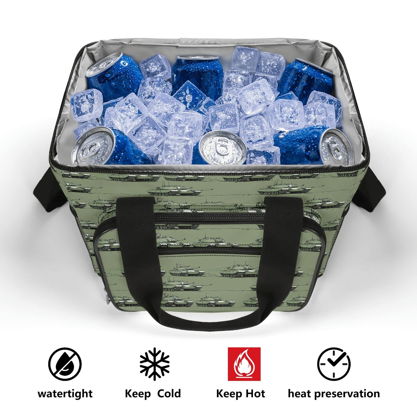 Green Tanks Insulated Leakproof Cooler Bag Lunch Box
