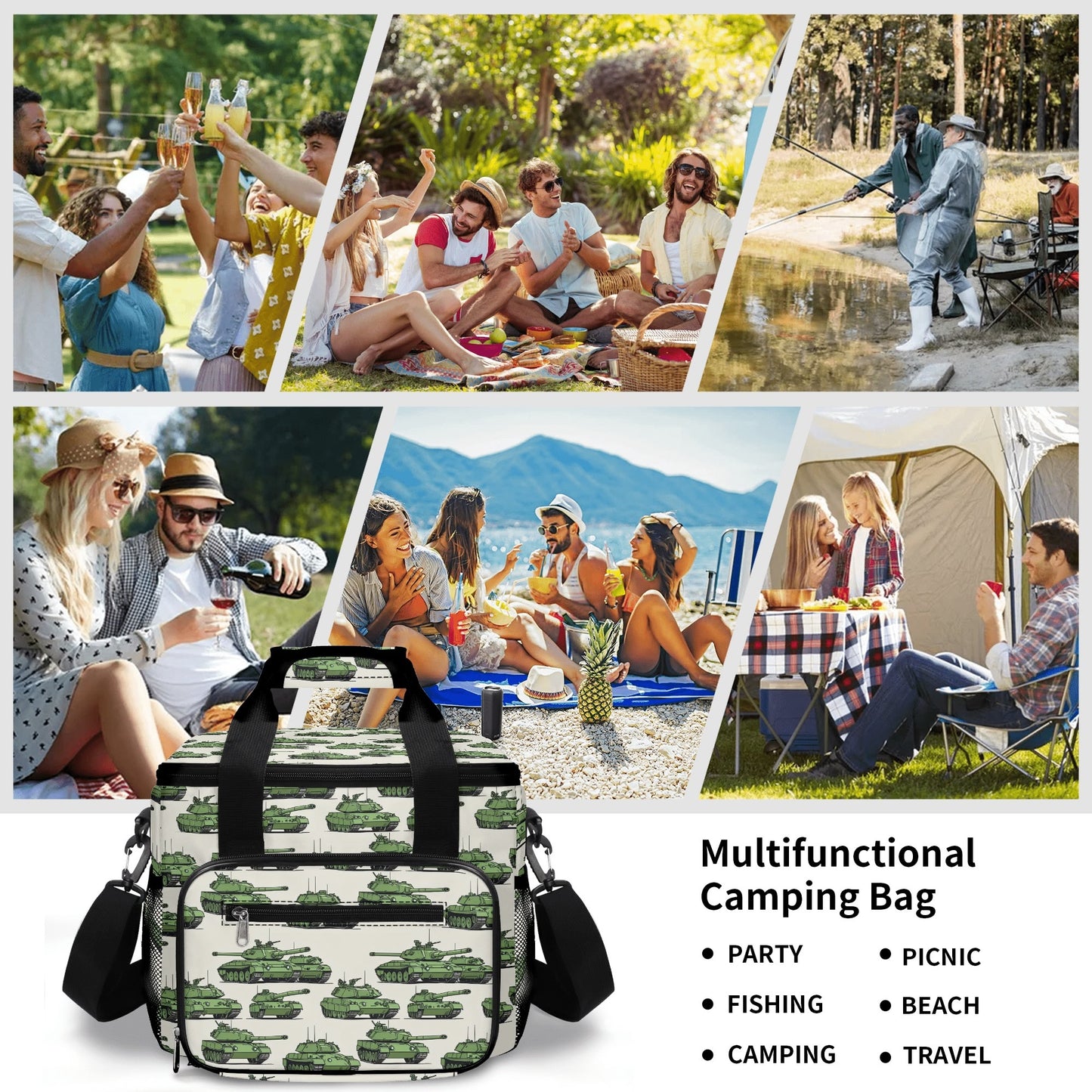 Comic Tanks Insulated Leakproof Cooler Bag Lunch Box