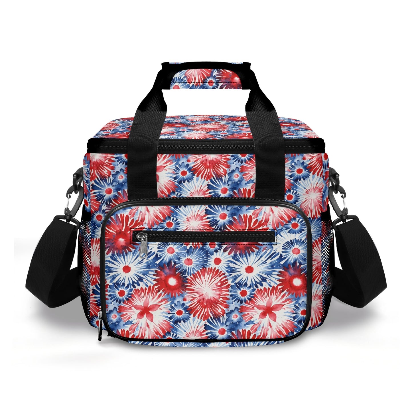 Tie-Dye Firework Insulated Leakproof Cooler Bag Lunch Box