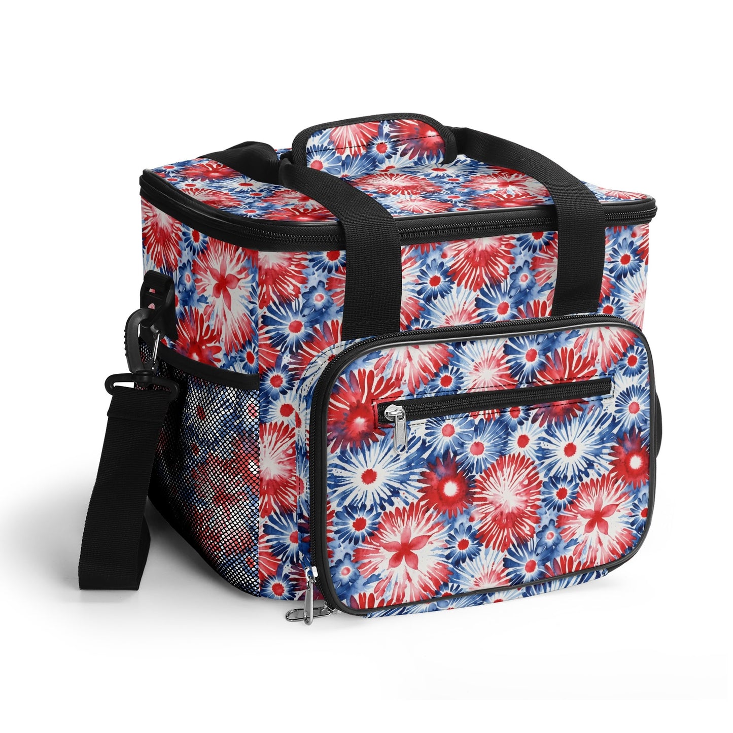 Tie-Dye Firework Insulated Leakproof Cooler Bag Lunch Box
