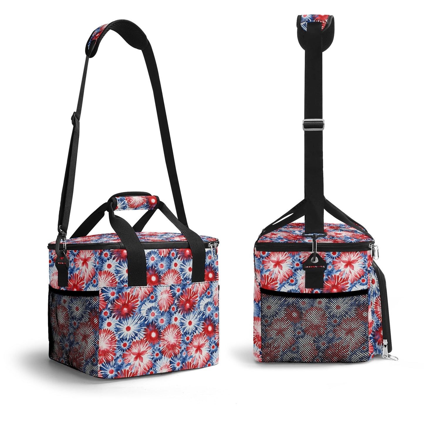 Tie-Dye Firework Insulated Leakproof Cooler Bag Lunch Box
