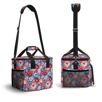 Tie-Dye Firework Insulated Leakproof Cooler Bag Lunch Box