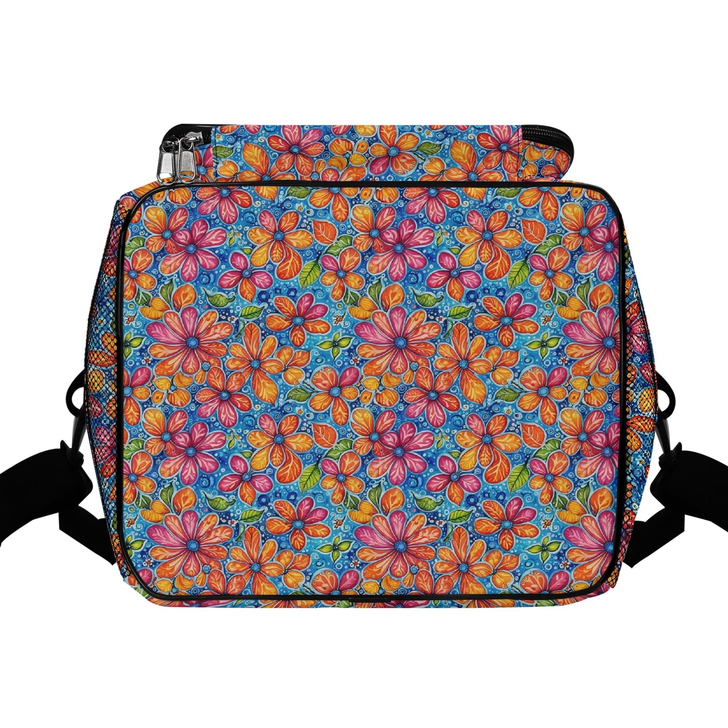 Floral Trippy Insulated Leakproof Cooler Bag Lunch Box