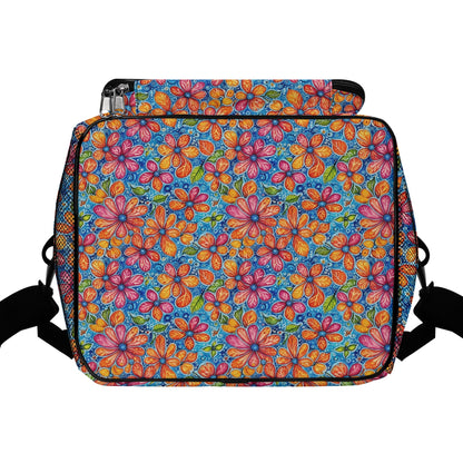 Floral Trippy Insulated Leakproof Cooler Bag Lunch Box