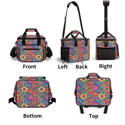 Groovy Flowers Insulated Leakproof Cooler Bag Lunch Box