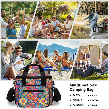 Groovy Flowers Insulated Leakproof Cooler Bag Lunch Box