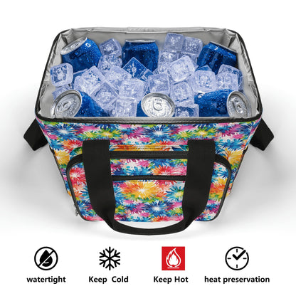 Tie-Dye Explosion Insulated Leakproof Cooler Bag Lunch Box