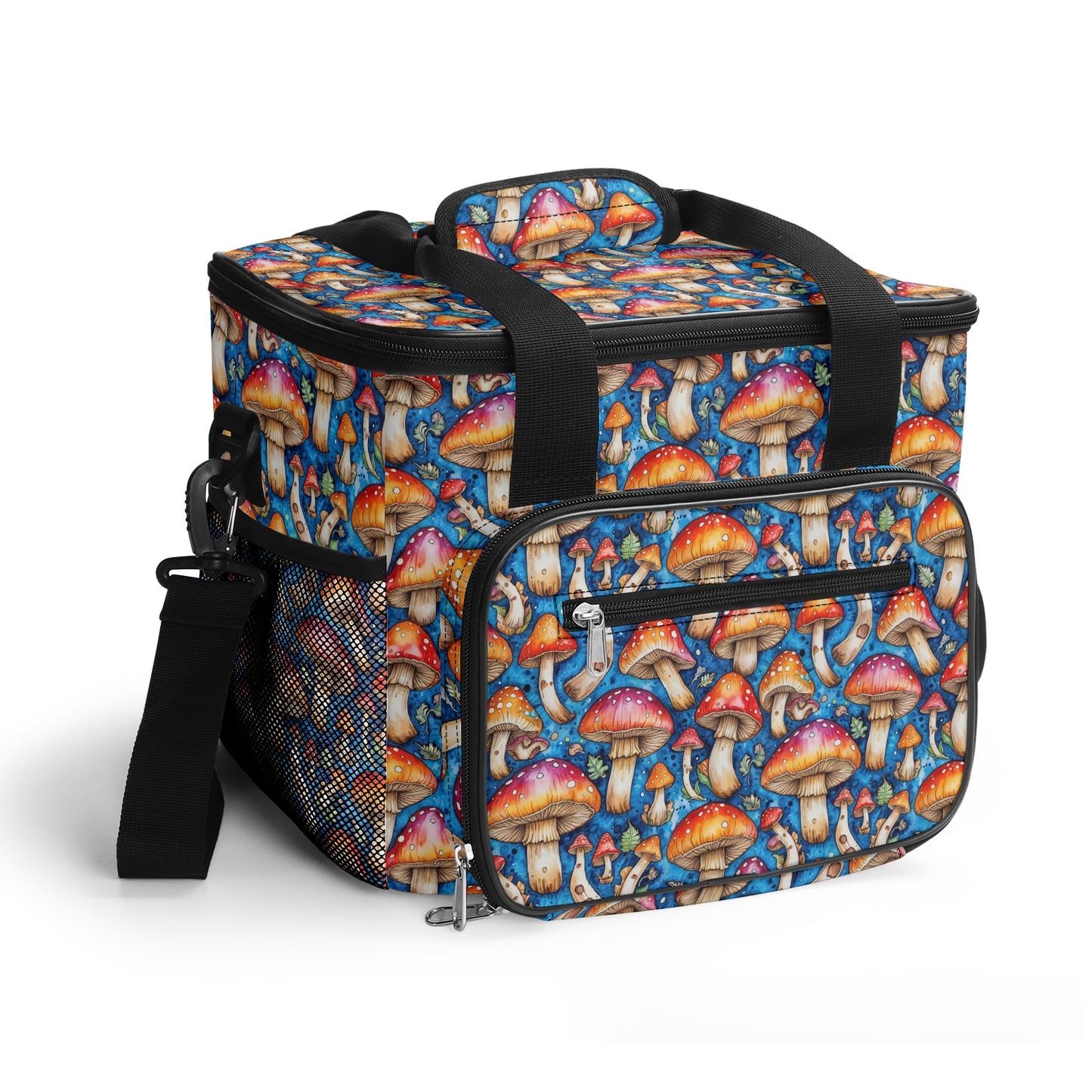 Tie-Dye Mushroom Insulated Leakproof Cooler Bag Lunch Box