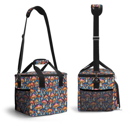 Tie-Dye Mushroom Insulated Leakproof Cooler Bag Lunch Box