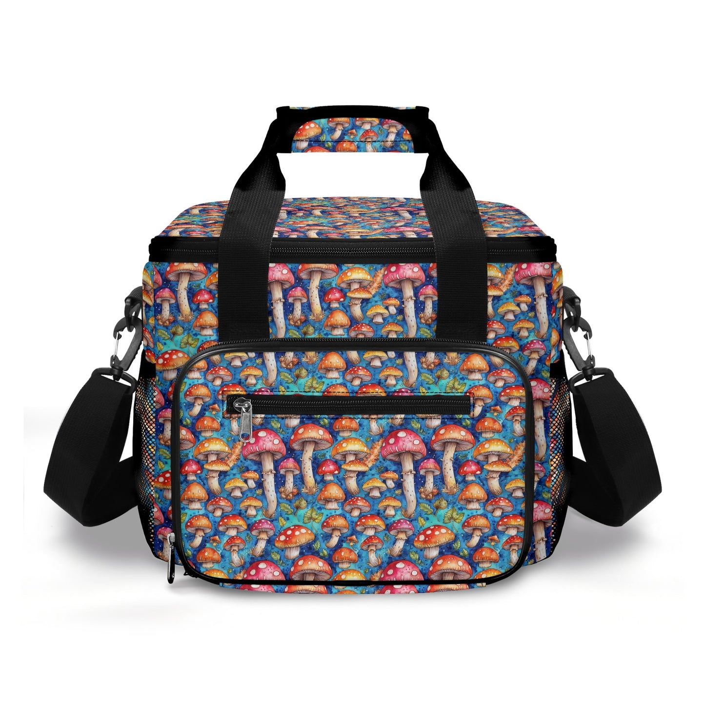 Trippy Mushroom Insulated Leakproof Cooler Bag Lunch Box