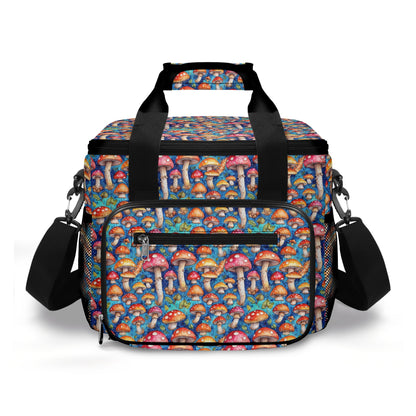 Trippy Mushroom Insulated Leakproof Cooler Bag Lunch Box