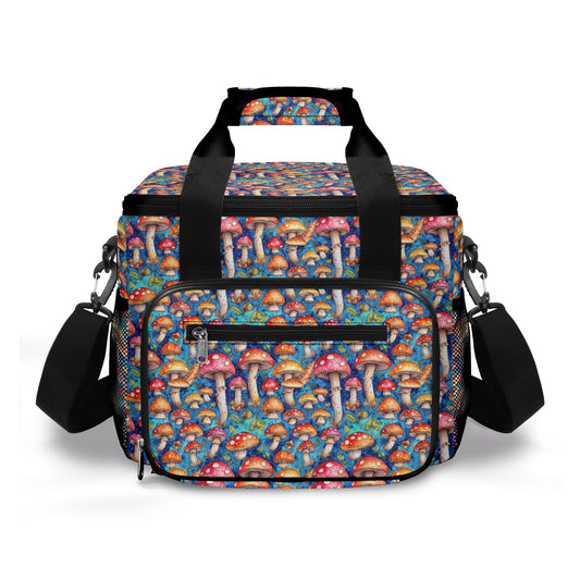 Trippy Mushroom Insulated Leakproof Cooler Bag Lunch Box