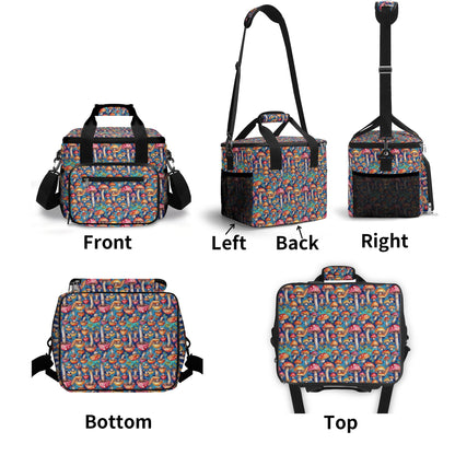 Trippy Mushroom Insulated Leakproof Cooler Bag Lunch Box
