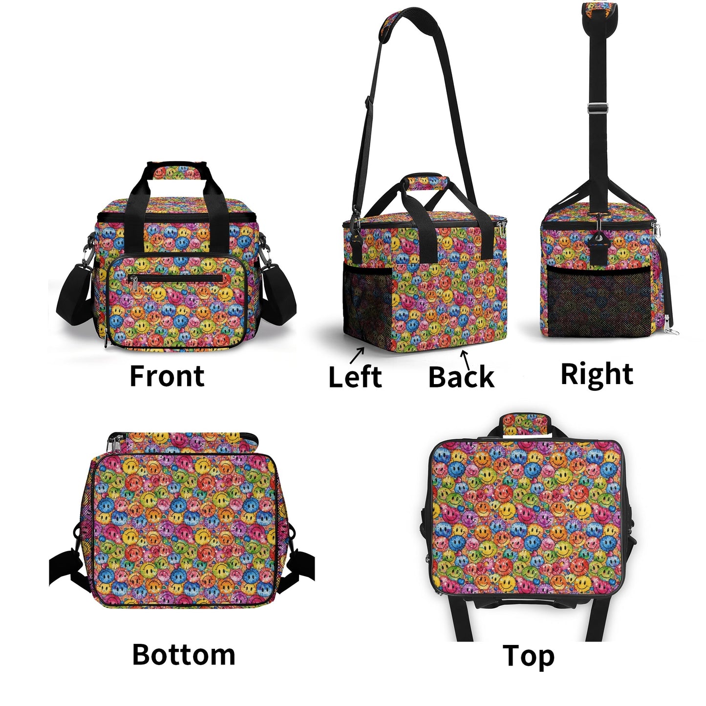Trippy Smiles Insulated Leakproof Cooler Bag Lunch Box