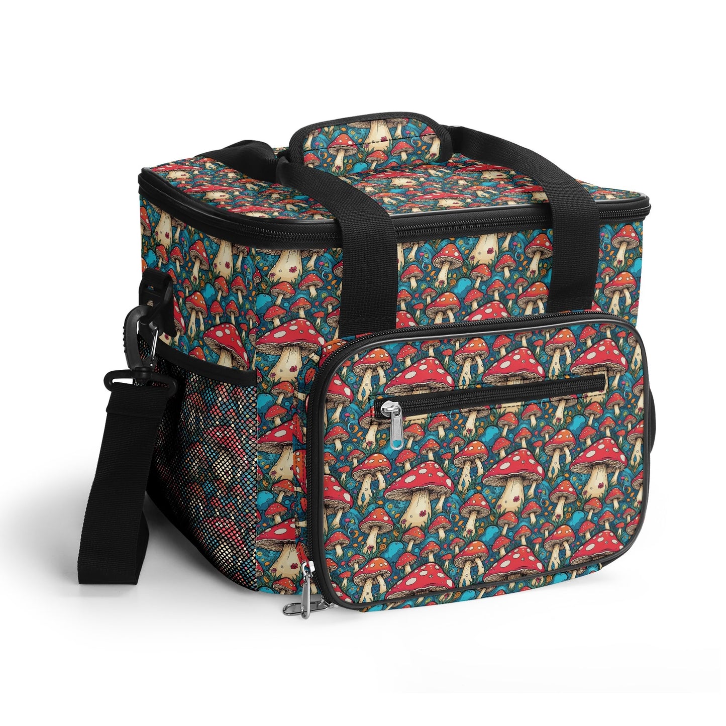 Deathcap Mushroom Insulated Leakproof Cooler Bag Lunch Box