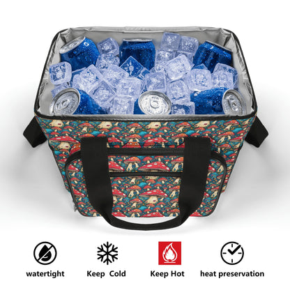 Deathcap Mushroom Insulated Leakproof Cooler Bag Lunch Box