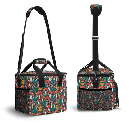 Colored Mushrooms Insulated Leakproof Cooler Bag Lunch Box