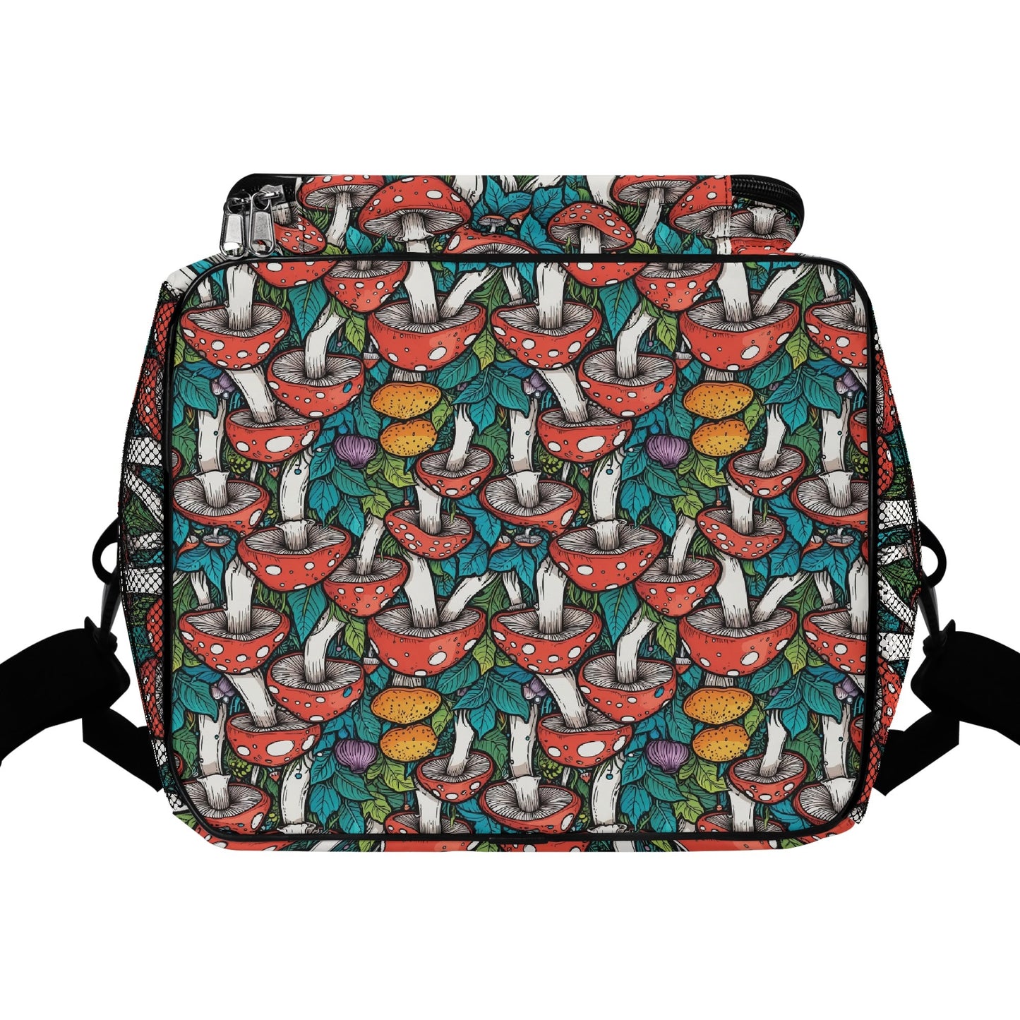 Colored Mushrooms Insulated Leakproof Cooler Bag Lunch Box