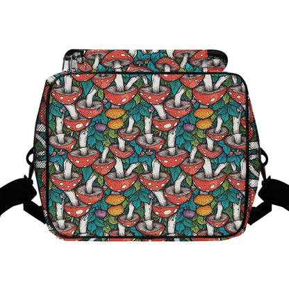 Colored Mushrooms Insulated Leakproof Cooler Bag Lunch Box