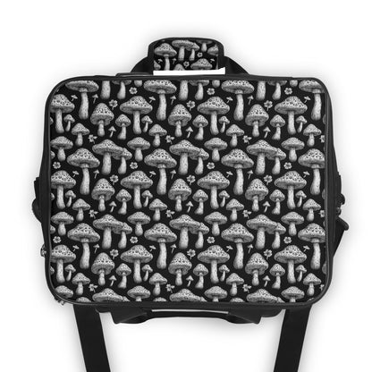 Black and White Mushrooms Insulated Leakproof Cooler Bag Lunch Box