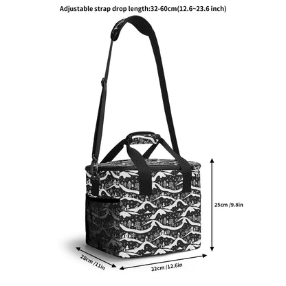Winter Town Insulated Leakproof Cooler Bag Lunch Box