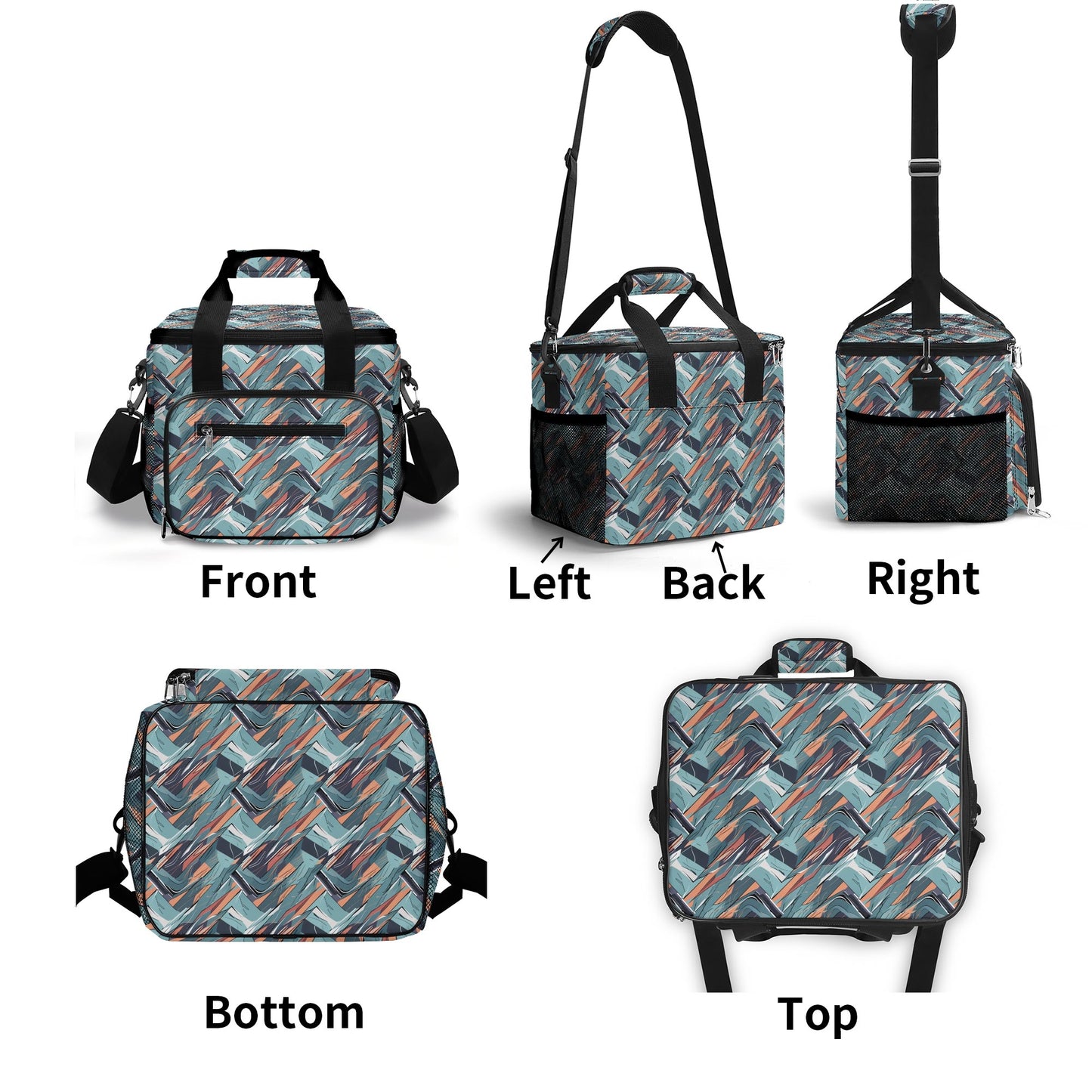 Abstract Breeze Insulated Leakproof Cooler Bag Lunch Box