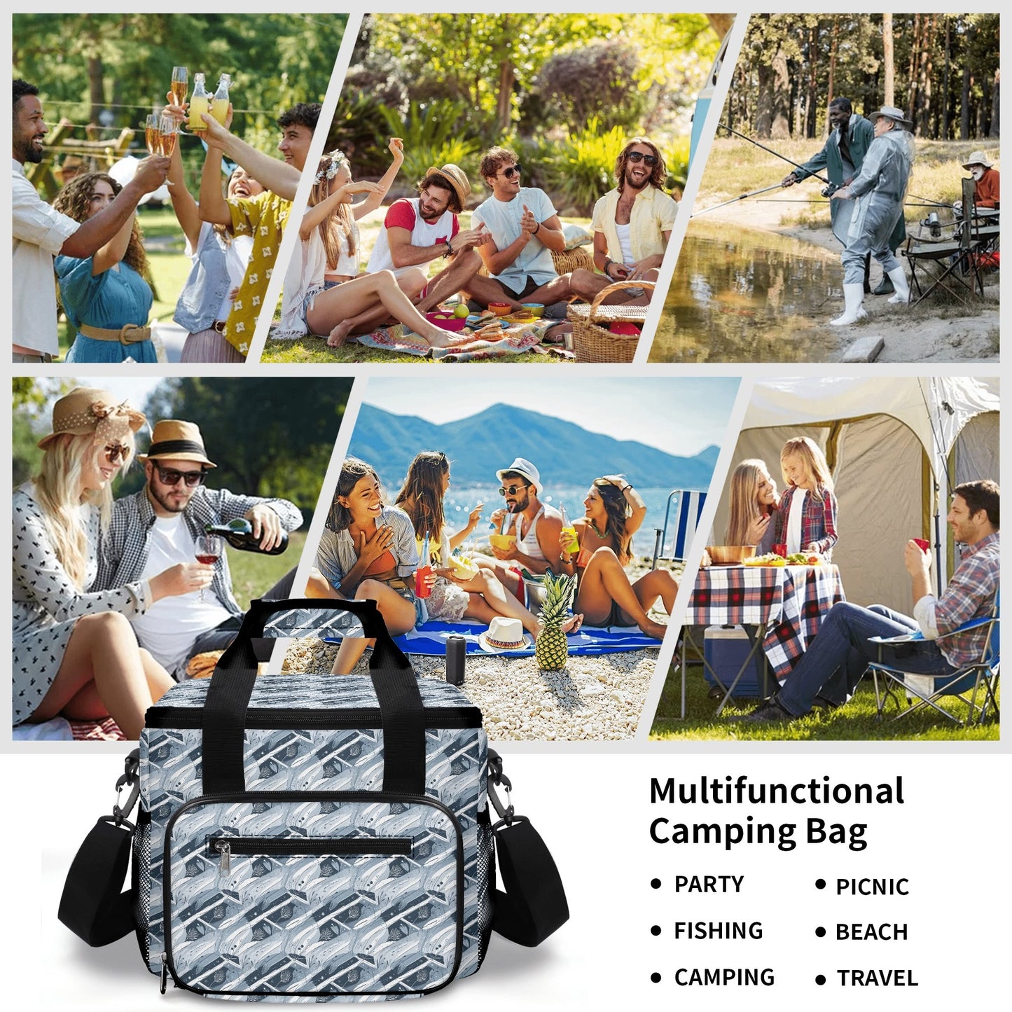 Blue Wind Insulated Leakproof Cooler Bag Lunch Box
