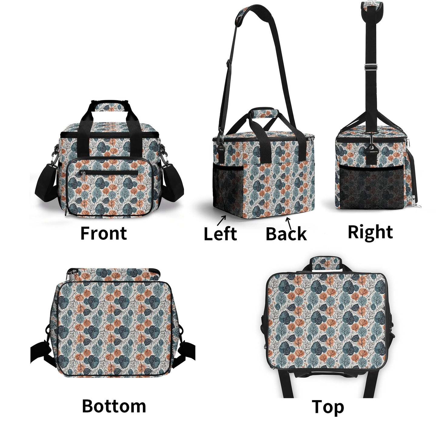 Freezing Leaves Insulated Leakproof Cooler Bag Lunch Box