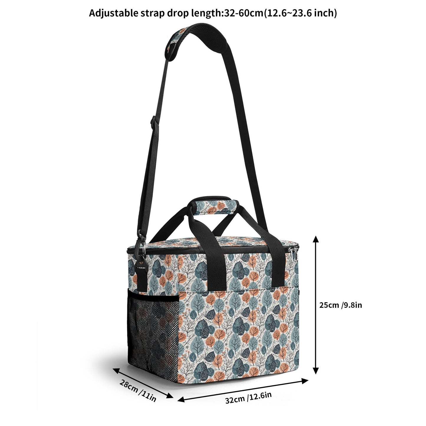 Freezing Leaves Insulated Leakproof Cooler Bag Lunch Box