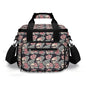 Skull and Pink Rose Insulated Leakproof Cooler Bag Lunch Box